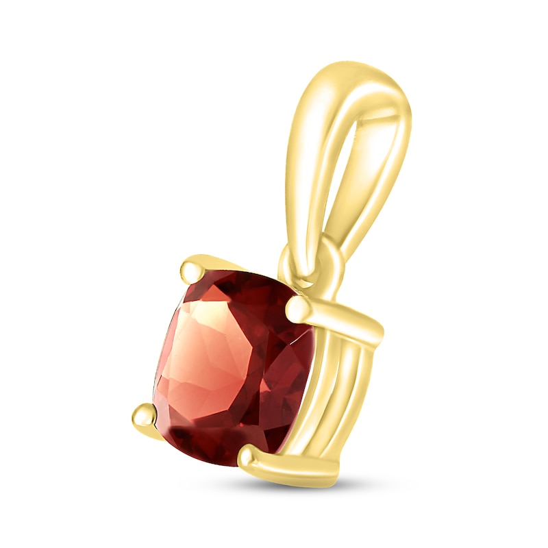 Garnet Birthstone Pendant 10K Yellow Gold