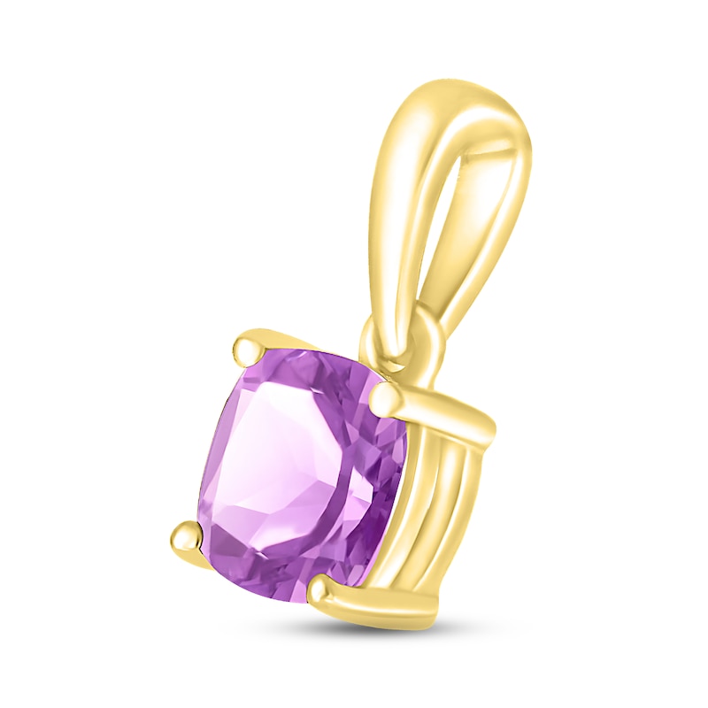 Main Image 2 of Amethyst Birthstone Pendant 10K Yellow Gold