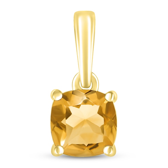 Citrine Birthstone Pendant 10K Yellow Gold