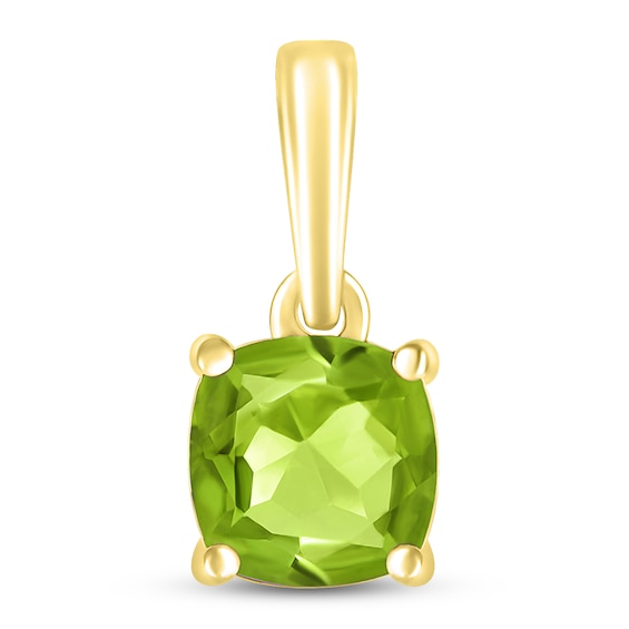 Peridot Birthstone Pendant 10K Yellow Gold