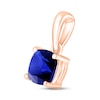 Thumbnail Image 2 of Blue Lab-Created Sapphire Birthstone Pendant 10K Rose Gold
