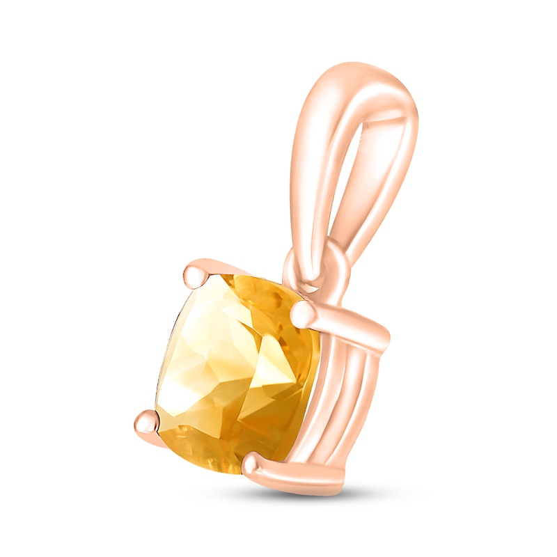 Main Image 2 of Citrine Birthstone Pendant 10K Rose Gold