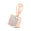 Thumbnail Image 2 of Lab-Created Opal Birthstone Pendant 10K Rose Gold