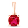 Thumbnail Image 1 of Lab-Created Ruby Birthstone Pendant 10K Rose Gold