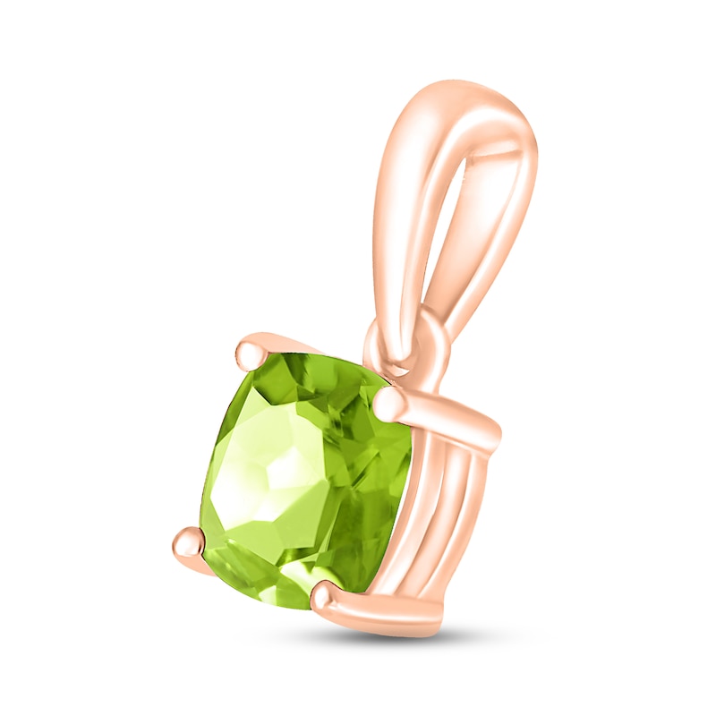 Main Image 2 of Peridot Birthstone Pendant 10K Rose Gold