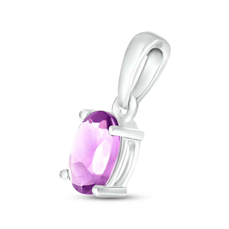 Main Image 2 of Amethyst Birthstone Pendant Sterling Silver