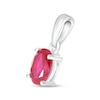 Thumbnail Image 2 of Lab-Created Ruby Birthstone Pendant Sterling Silver