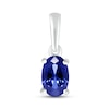 Thumbnail Image 0 of Blue Lab-Created Sapphire Birthstone Pendant 10K White Gold