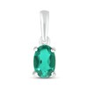 Thumbnail Image 1 of Lab-Created Emerald Birthstone Pendant 10K White Gold