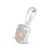 Thumbnail Image 2 of Lab-Created Opal Birthstone Pendant 10K White Gold