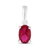 Thumbnail Image 0 of Lab-Created Ruby Birthstone Pendant 10K White Gold