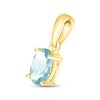 Thumbnail Image 2 of Aquamarine Birthstone Pendant 10K Yellow Gold