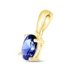 Thumbnail Image 2 of Blue Lab-Created Sapphire Birthstone Pendant 10K Yellow Gold