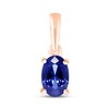 Thumbnail Image 1 of Blue Lab-Created Sapphire Birthstone Pendant 10K Rose Gold