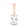 Thumbnail Image 0 of White Lab-Created Sapphire Birthstone Pendant 10K Rose Gold