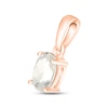 Thumbnail Image 1 of White Lab-Created Sapphire Birthstone Pendant 10K Rose Gold