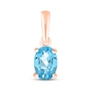 Thumbnail Image 1 of Swiss Blue Topaz Birthstone Pendant 10K Rose Gold