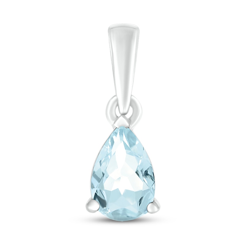 Main Image 1 of Aquamarine Birthstone Pendant Sterling Silver