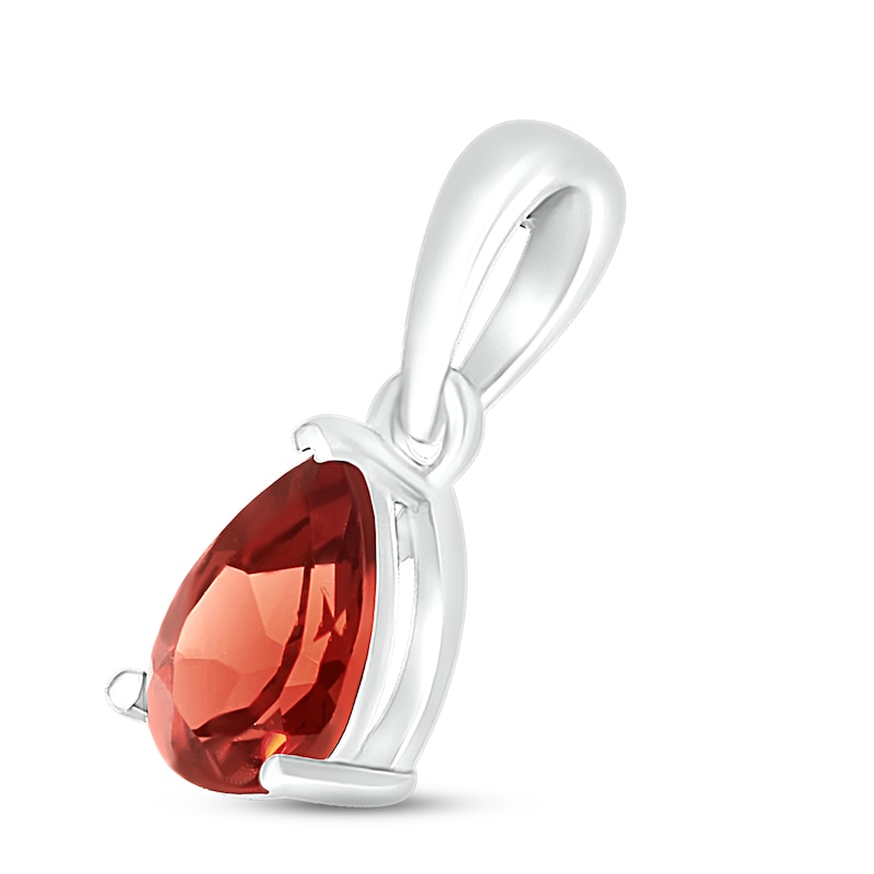 Main Image 2 of Garnet Birthstone Pendant Sterling Silver
