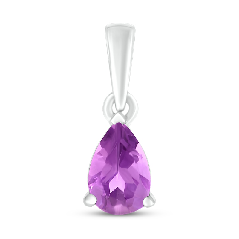 Main Image 1 of Amethyst Birthstone Pendant 10K White Gold