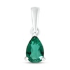 Thumbnail Image 1 of Lab-Created Emerald Birthstone Pendant 10K White Gold