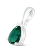 Thumbnail Image 2 of Lab-Created Emerald Birthstone Pendant 10K White Gold