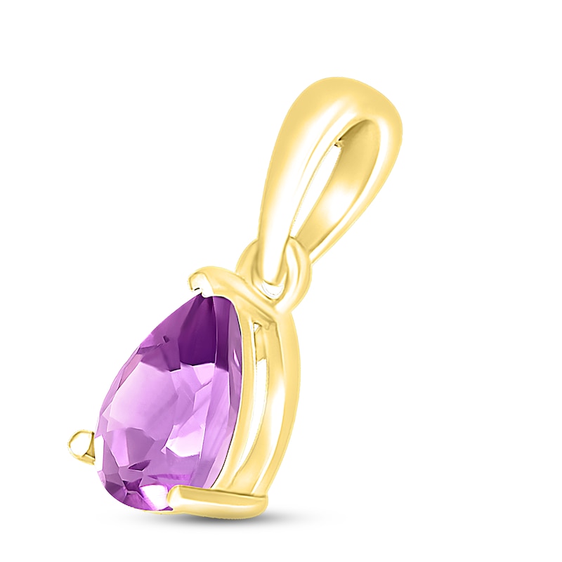 Main Image 2 of Amethyst Birthstone Pendant 10K Yellow Gold