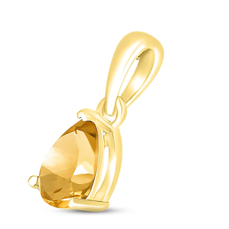 Citrine Birthstone Pendant 10K Yellow Gold