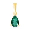 Thumbnail Image 1 of Lab-Created Emerald Birthstone Pendant 10K Yellow Gold