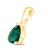 Thumbnail Image 2 of Lab-Created Emerald Birthstone Pendant 10K Yellow Gold