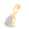 Thumbnail Image 1 of Lab-Created Opal Birthstone Pendant 10K Yellow Gold