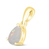 Thumbnail Image 2 of Lab-Created Opal Birthstone Pendant 10K Yellow Gold