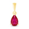 Thumbnail Image 0 of Lab-Created Ruby Birthstone Pendant 10K Yellow Gold