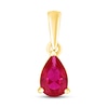 Thumbnail Image 0 of Lab-Created Ruby Birthstone Pendant 10K Yellow Gold
