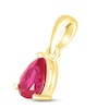 Thumbnail Image 1 of Lab-Created Ruby Birthstone Pendant 10K Yellow Gold