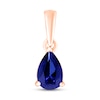Thumbnail Image 1 of Blue Lab-Created Sapphire Birthstone Pendant 10K Rose Gold