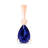 Thumbnail Image 0 of Blue Lab-Created Sapphire Birthstone Pendant 10K Rose Gold