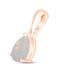 Thumbnail Image 2 of Lab-Created Opal Birthstone Pendant 10K Rose Gold
