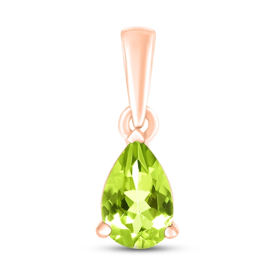 Peridot Birthstone Pendant 10K Rose Gold