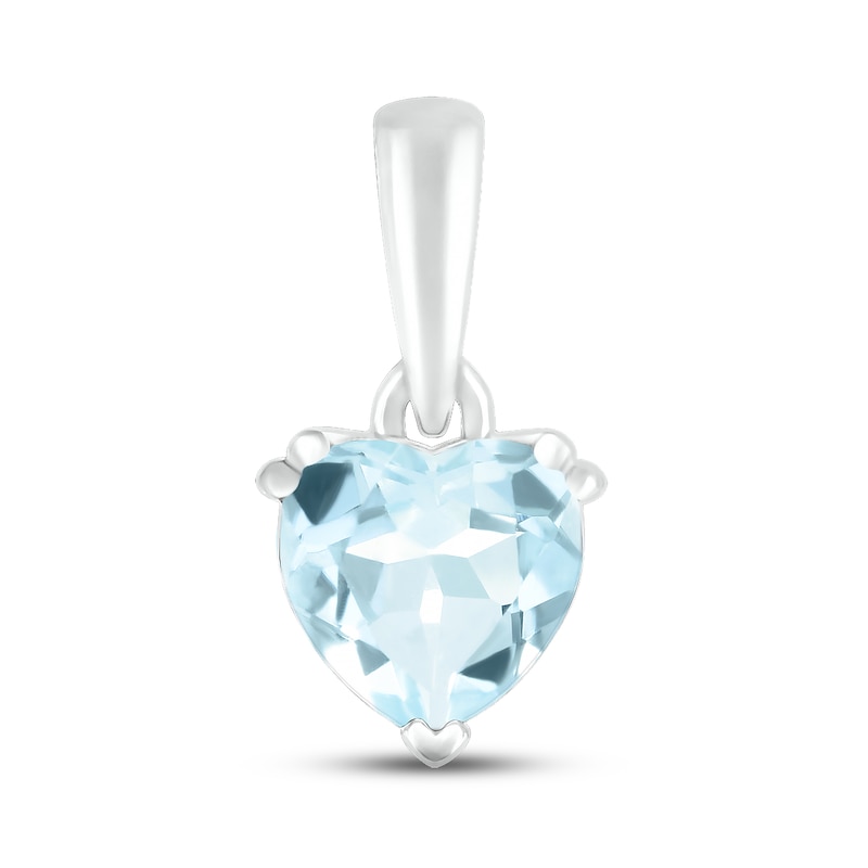 Main Image 1 of Aquamarine Birthstone Pendant Sterling Silver