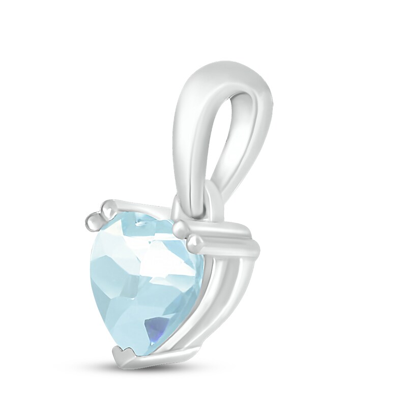 Main Image 2 of Aquamarine Birthstone Pendant Sterling Silver