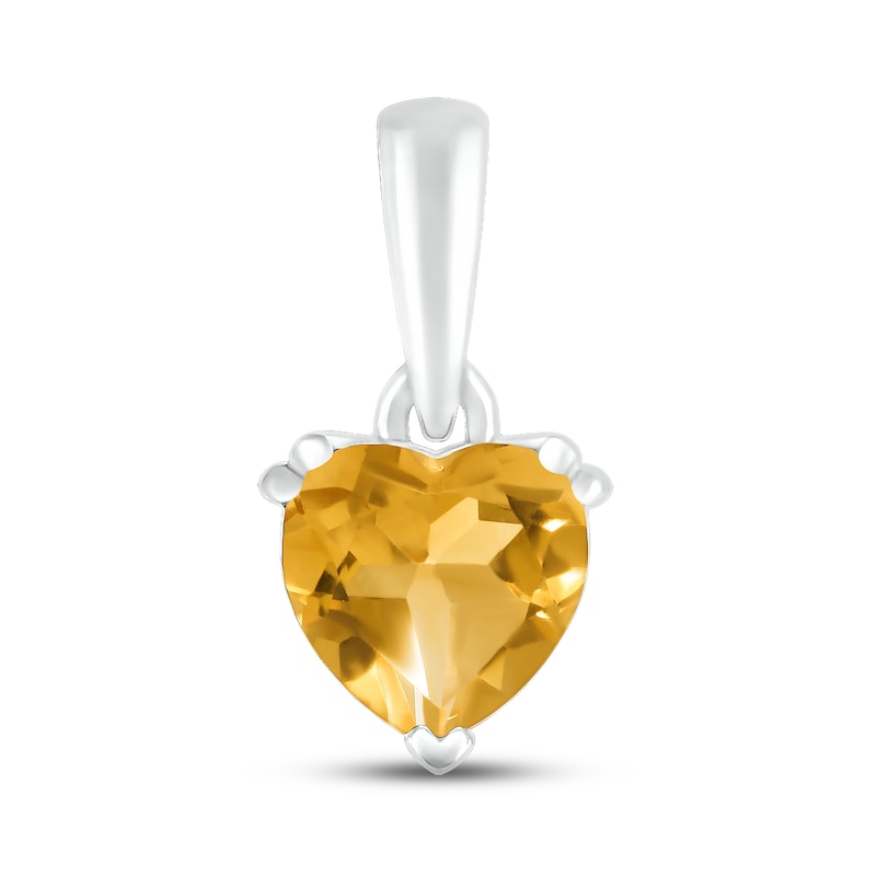 Main Image 1 of Citrine Birthstone Pendant Sterling Silver