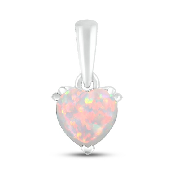 Lab-Created Opal Birthstone Pendant Sterling Silver