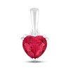 Thumbnail Image 1 of Lab-Created Ruby Birthstone Pendant Sterling Silver