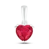Thumbnail Image 1 of Lab-Created Ruby Birthstone Pendant 10K White Gold
