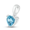 Thumbnail Image 1 of Swiss Blue Topaz Birthstone Pendant 10K White Gold