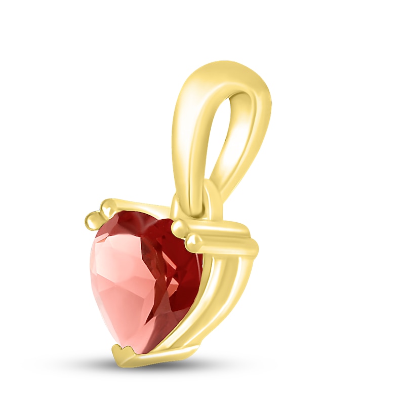 Garnet Birthstone Pendant 10K Yellow Gold