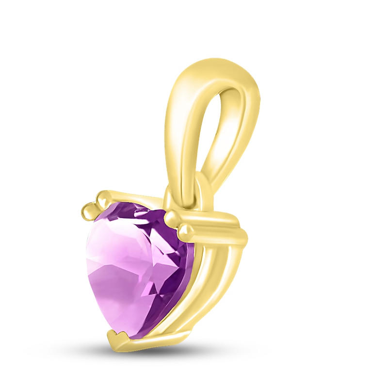 Main Image 2 of Amethyst Birthstone Pendant 10K Yellow Gold