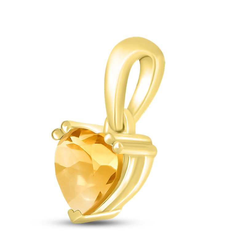 Citrine Birthstone Pendant 10K Yellow Gold