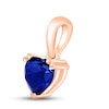Thumbnail Image 2 of Blue Lab-Created Sapphire Birthstone Pendant 10K Rose Gold